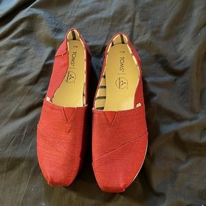 Toms Size 11 Canvas Slip Ons
